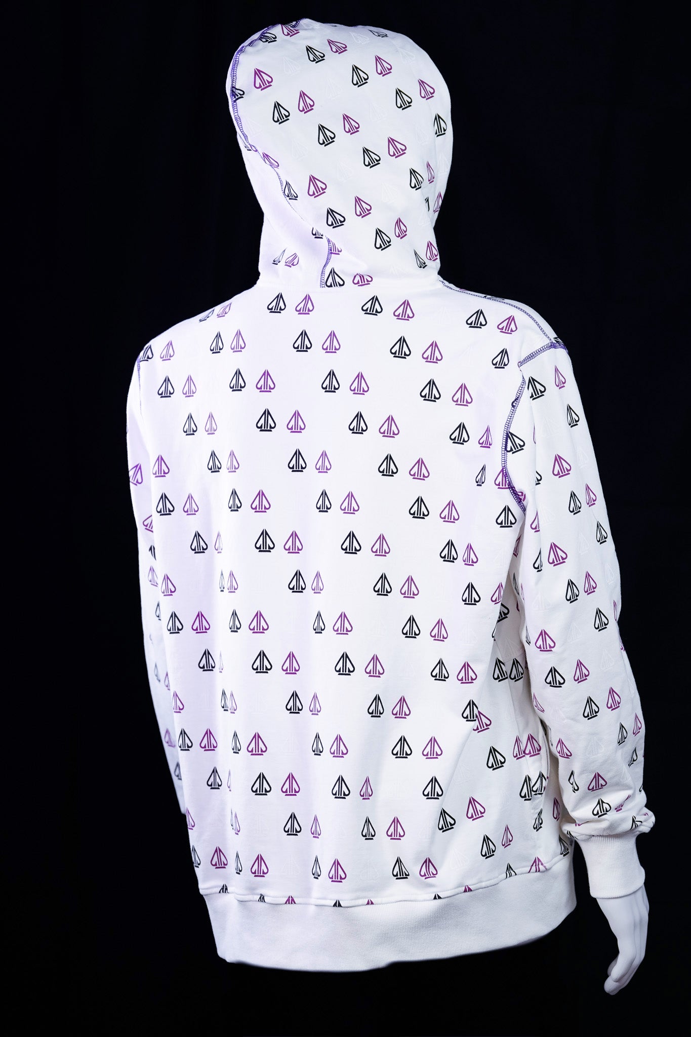 White Phenom Logo Pullover Hoodie